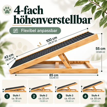 Gelenkschonende Hunderampe